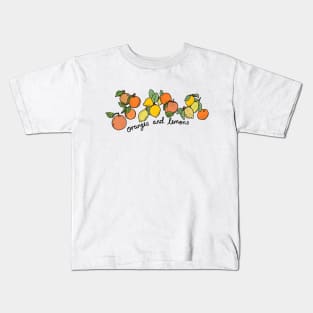 Oranges and lemons with text Kids T-Shirt